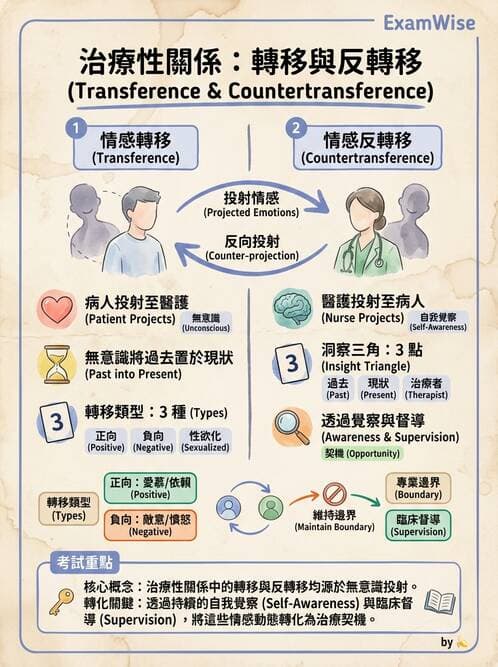 護理師 - 治療性溝通與護病關係 - AI 圖文解析預覽