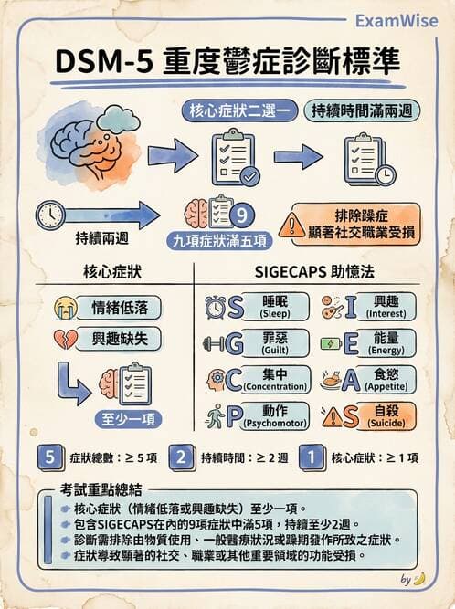 護理師 - 憂鬱症與自殺防治 - AI 圖文解析預覽