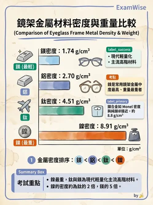 驗光生 - 鏡架材料、規格測量與特殊用途眼鏡 - AI 圖文解析預覽