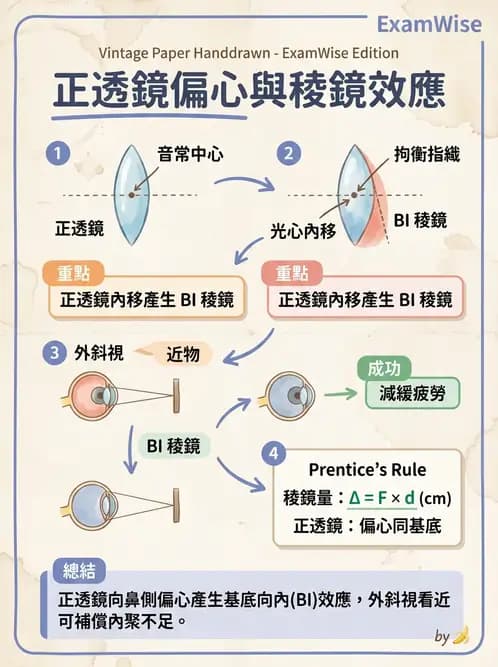 驗光生 - 普氏法則與移心稜鏡效應 - AI 圖文解析預覽