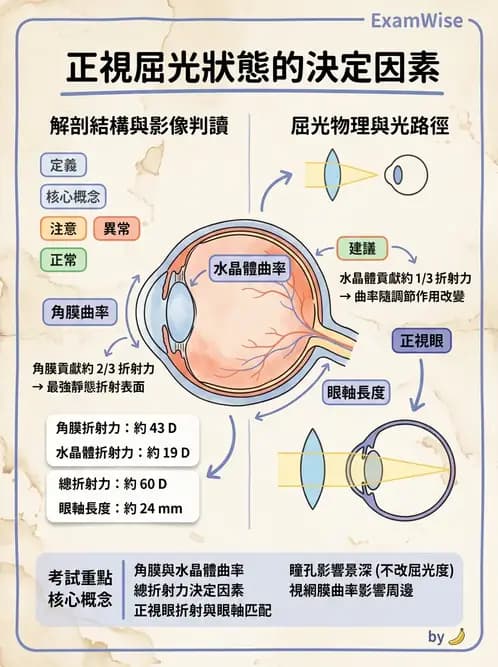 驗光生 - 近視與遠視的分類、成因及眼球光學基礎 - AI 圖文解析預覽