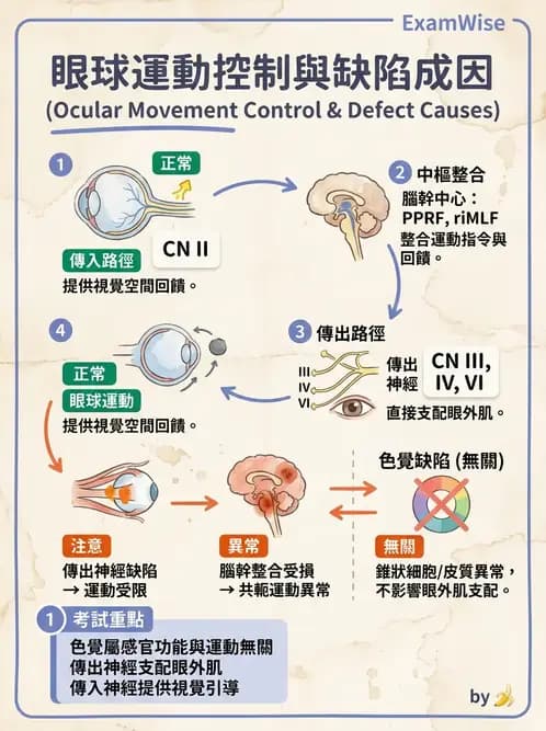 驗光生 - 眼球運動、內聚功能與瞳孔反應檢查 - AI 圖文解析預覽