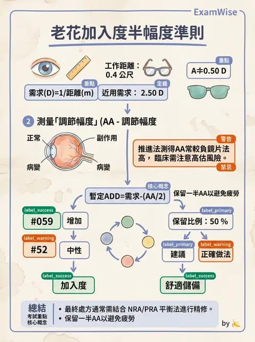 驗光生 - 近用加入度評估與處方計算 - AI 圖文解析預覽