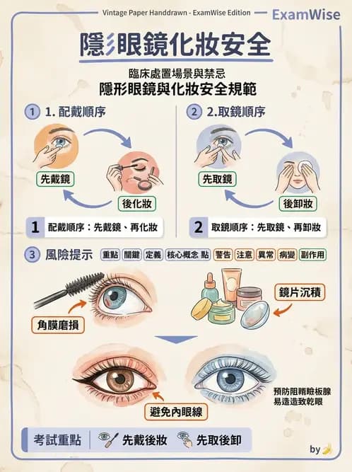 驗光生 - 隱形眼鏡護理操作與患者衛教 - AI 圖文解析預覽