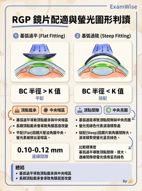 驗光生 - 硬式隱形眼鏡螢光染色評估與特殊臨床適應症 - AI 圖文解析預覽