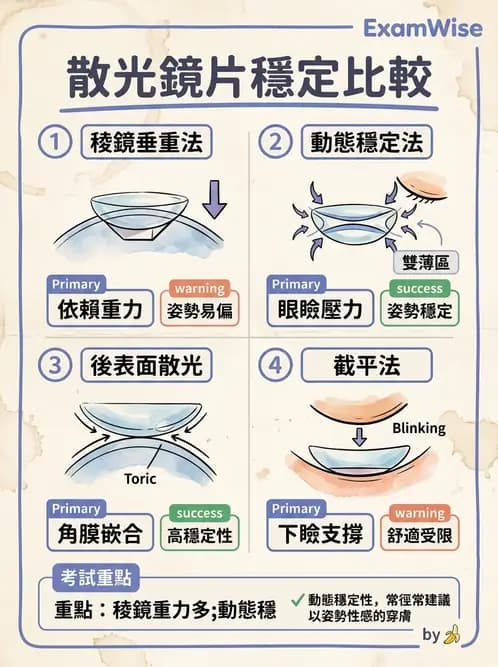 驗光生 - 軟式鏡片設計原理與散光鏡片驗配 - AI 圖文解析預覽
