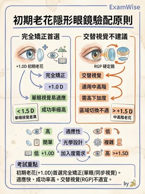 驗光生 - 老花隱形眼鏡設計選擇與適合對象評估 - AI 圖文解析預覽