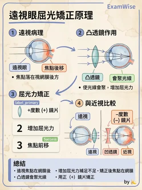 驗光生 - 屈光不正基礎:近視、遠視與視網膜影像 - AI 圖文解析預覽