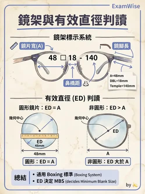 驗光生 - 鏡架材料、規格測量與特殊用途眼鏡 - AI 圖文解析預覽