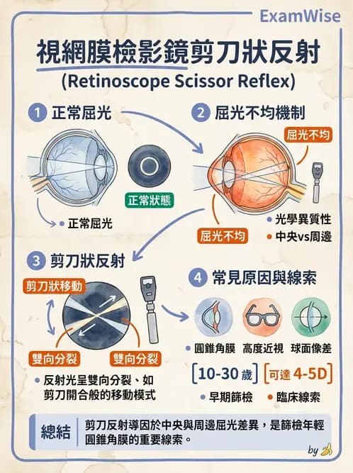 驗光生 - 視網膜檢影鏡操作原理、判讀與特殊檢查 - AI 圖文解析預覽