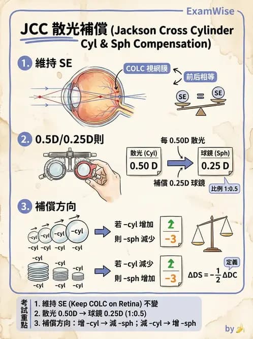 驗光生 - 散光鐘面圖與圖形法檢查 - AI 圖文解析預覽