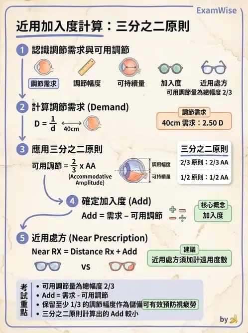 驗光生 - 近用加入度評估與處方計算 - AI 圖文解析預覽