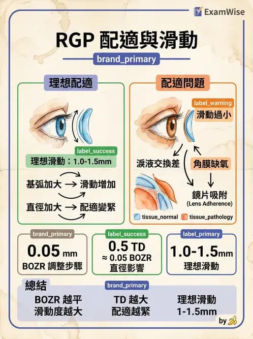 驗光生 - 硬式隱形眼鏡驗配原則與臨床決策 - AI 圖文解析預覽