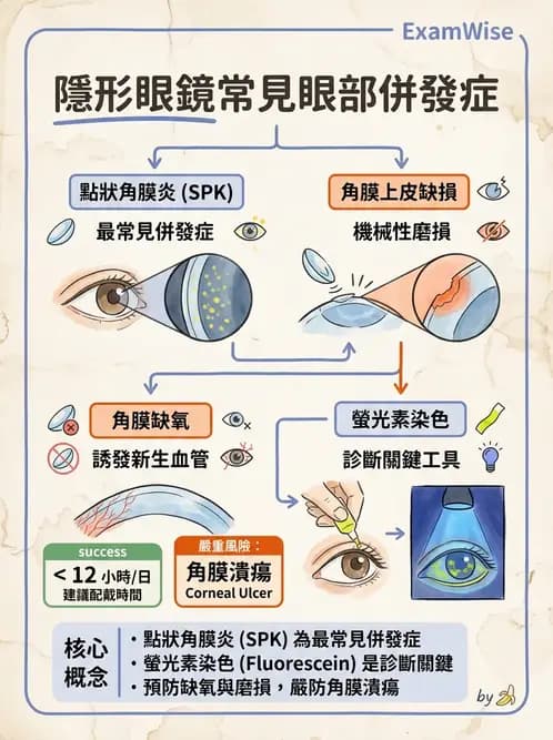 驗光生 - 角膜表面機械性損傷與染色 - AI 圖文解析預覽