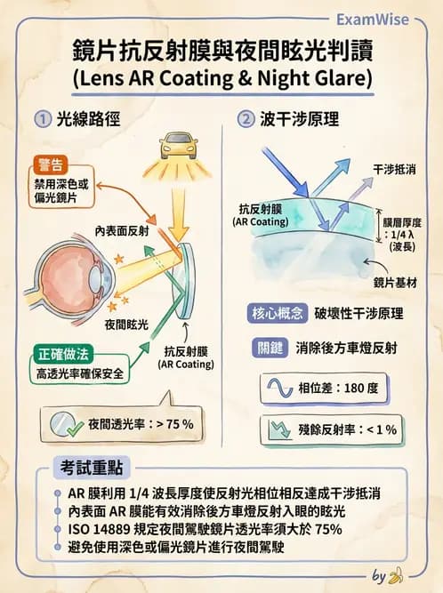 驗光生 - 鏡片鍍膜與光學處理 - AI 圖文解析預覽