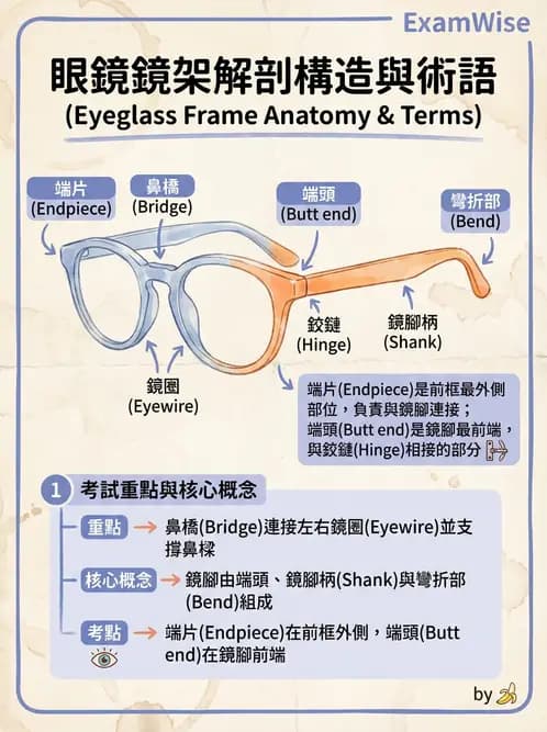 驗光生 - 鏡架材料、規格測量與特殊用途眼鏡 - AI 圖文解析預覽