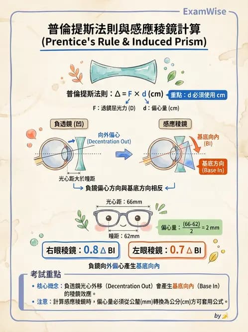 驗光生 - 普氏法則與移心稜鏡效應 - AI 圖文解析預覽