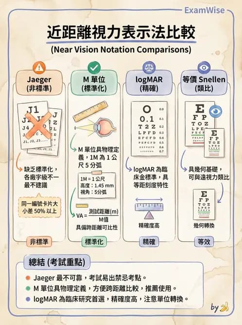 驗光生 - 視力表原理、記錄與對比敏感度 - AI 圖文解析預覽