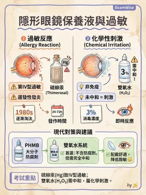 驗光生 - 隱形眼鏡護理液成分與防腐劑 - AI 圖文解析預覽