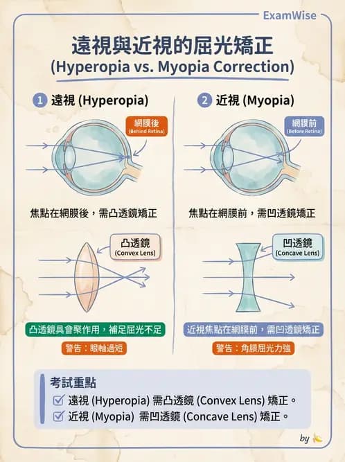 驗光生 - 屈光不正基礎:近視、遠視與視網膜影像 - AI 圖文解析預覽
