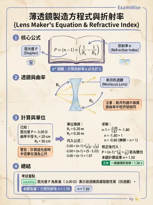 驗光生 - 眼鏡放大率與鏡片光學計算 - AI 圖文解析預覽