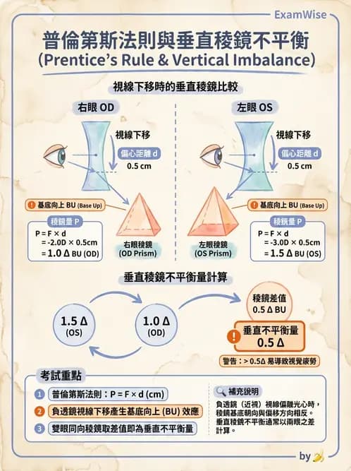驗光生 - 普氏法則與移心稜鏡效應 - AI 圖文解析預覽
