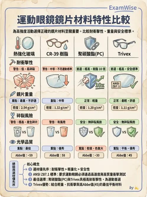 驗光生 - 鏡架材料、規格測量與特殊用途眼鏡 - AI 圖文解析預覽