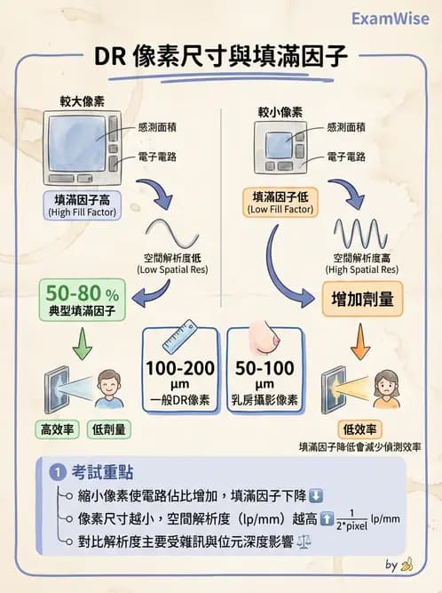 放射 - 數位放射攝影(DR)偵測器與影像品質 - AI 圖文解析預覽