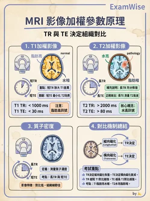 放射 - MRI脈衝序列與訊號技術 - AI 圖文解析預覽
