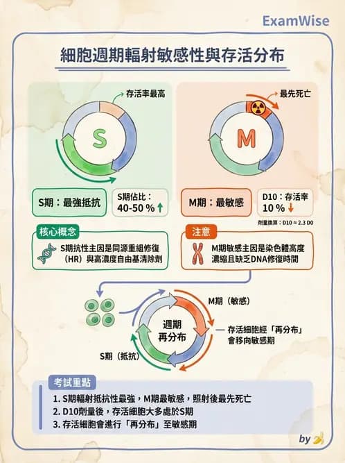 放射 - 細胞存活曲線與週期 - AI 圖文解析預覽