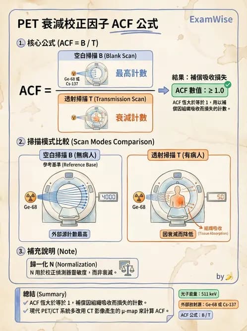 放射 - PET校正、影像重建與臨床操作 - AI 圖文解析預覽