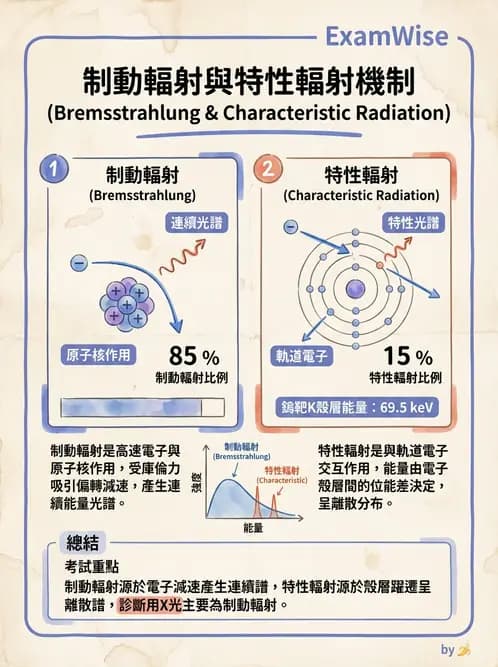放射 - X光產生原理與管球設備 - AI 圖文解析預覽