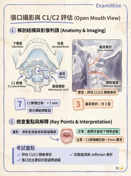 放射 - 頭頸脊椎攝影技術 - AI 圖文解析預覽