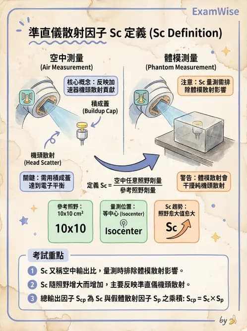 放射 - 劑量增建、散射因子與假體量測 - AI 圖文解析預覽