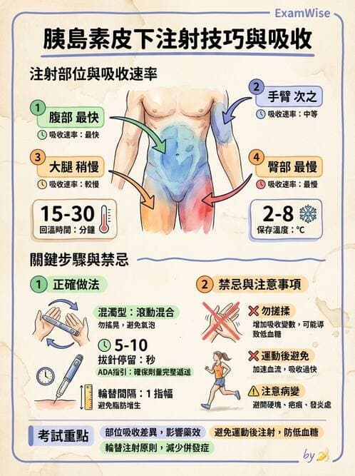 護理師 - 糖尿病基礎與藥物治療 - AI 圖文解析預覽