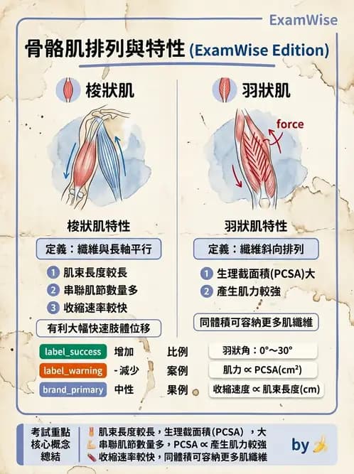 物治 - 肌肉收縮與纖維特性 - AI 圖文解析預覽
