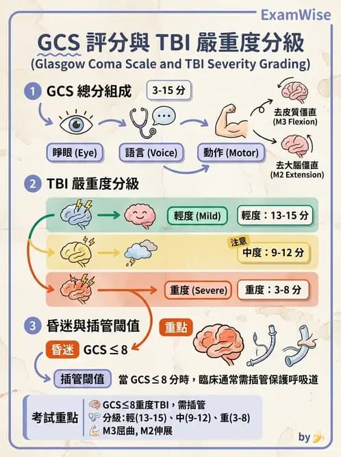 物治 - TBI病理評估與GCS - AI 圖文解析預覽