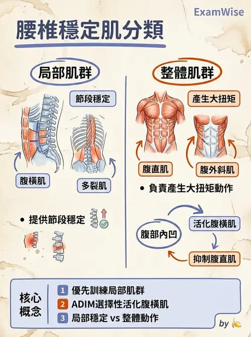 物治 - 腰椎穩定訓練與治療原則 - AI 圖文解析預覽
