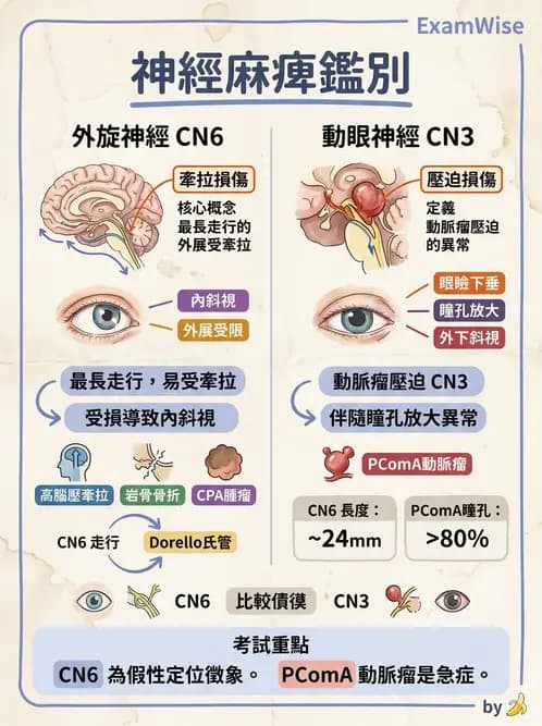 驗光師 - 眼部腦神經解剖與麻痺 - AI 圖文解析預覽