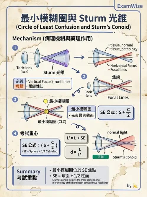 驗光師 - 散光焦線、面鏡與屈光不正成像 - AI 圖文解析預覽