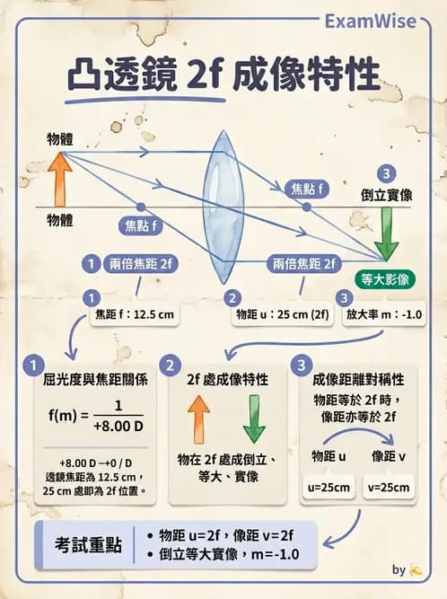 驗光師 - 薄透鏡成像計算與成像性質 - AI 圖文解析預覽