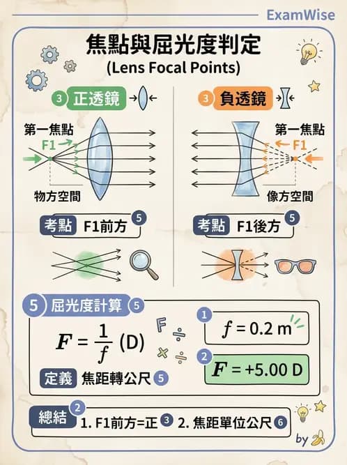 驗光師 - 薄透鏡成像計算與成像性質 - AI 圖文解析預覽