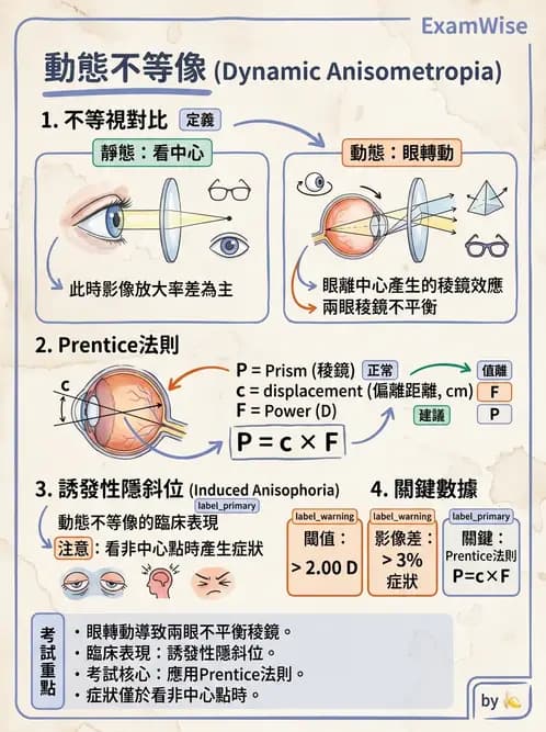 驗光師 - 稜鏡效應計算與偏心配鏡 - AI 圖文解析預覽