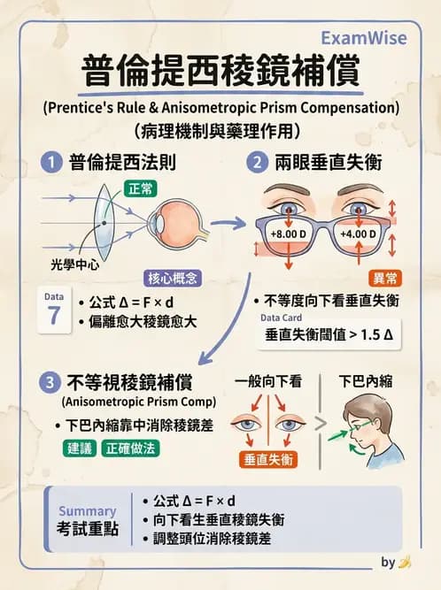 驗光師 - 稜鏡效應計算與偏心配鏡 - AI 圖文解析預覽
