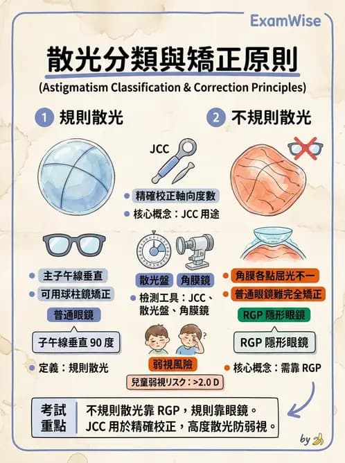 驗光師 - 散光、不等視與不等像 - AI 圖文解析預覽