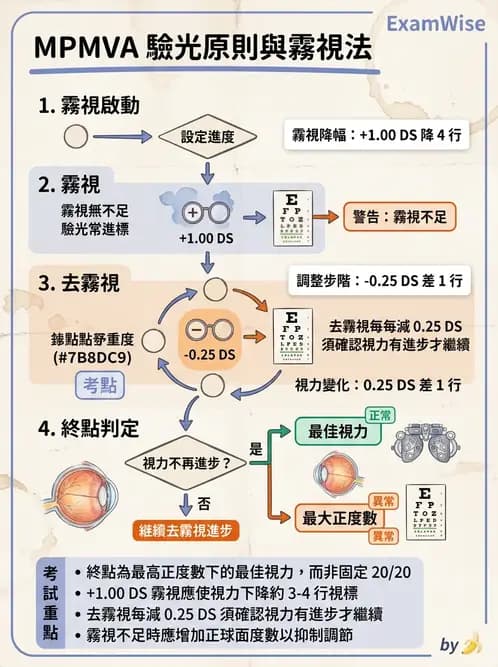 驗光師 - 自覺式驗光流程與球面度判讀 - AI 圖文解析預覽