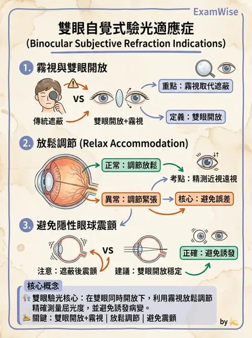 驗光師 - 自覺式驗光流程與球面度判讀 - AI 圖文解析預覽