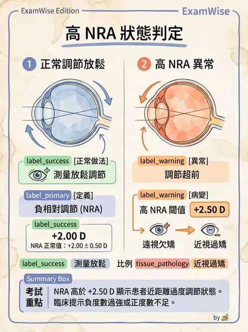 驗光師 - 老花眼主觀驗光與相對調節力 - AI 圖文解析預覽