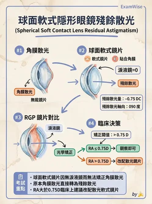 驗光師 - 硬式隱形眼鏡度數與散光計算 - AI 圖文解析預覽