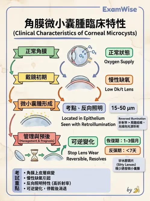 驗光師 - 角膜缺氧、水腫與變形 - AI 圖文解析預覽